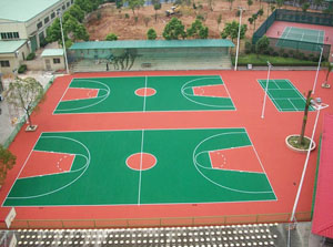 富士康籃球場運動地坪施工方案